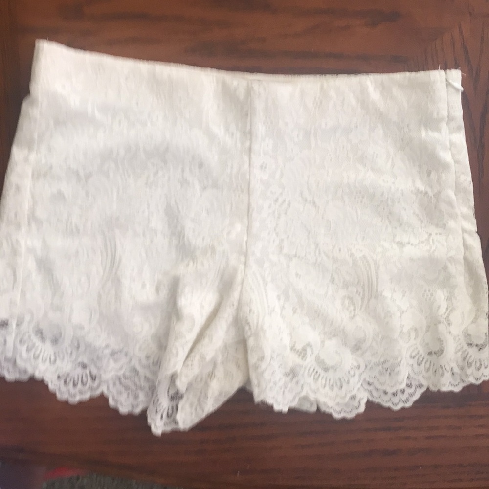 Zara Dress lace trim mesh short, size M